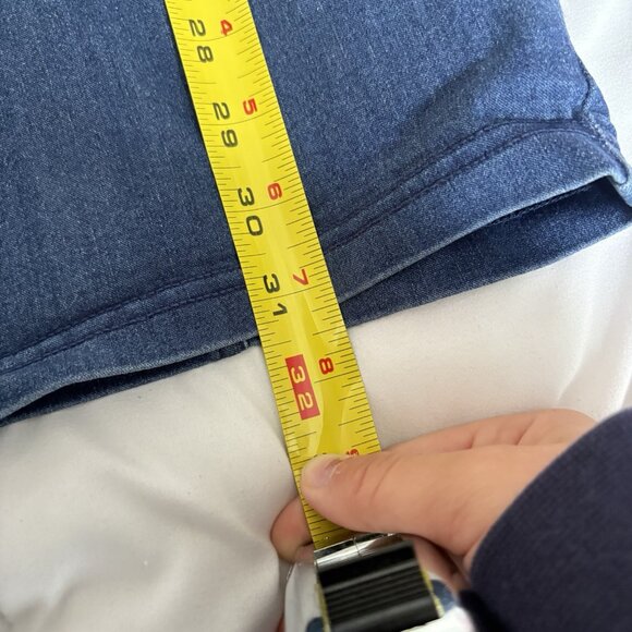 Zipper Jean Blue Mini Dress Juniors Size Large Spaghetti Straps Stretchy Back - Picture 3 of 6